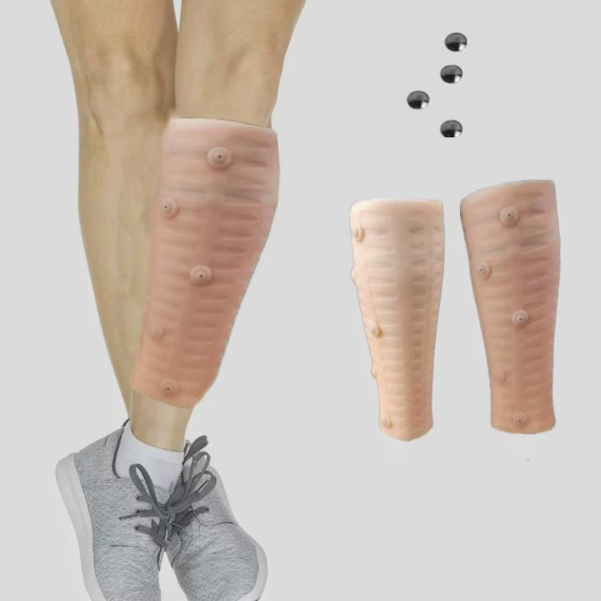Новый SEBS Магнитный защитный икрный амортизирующий защитный чехол для ног Мягкая накладка магнитный удлиненный защитный чехол для массажа икры