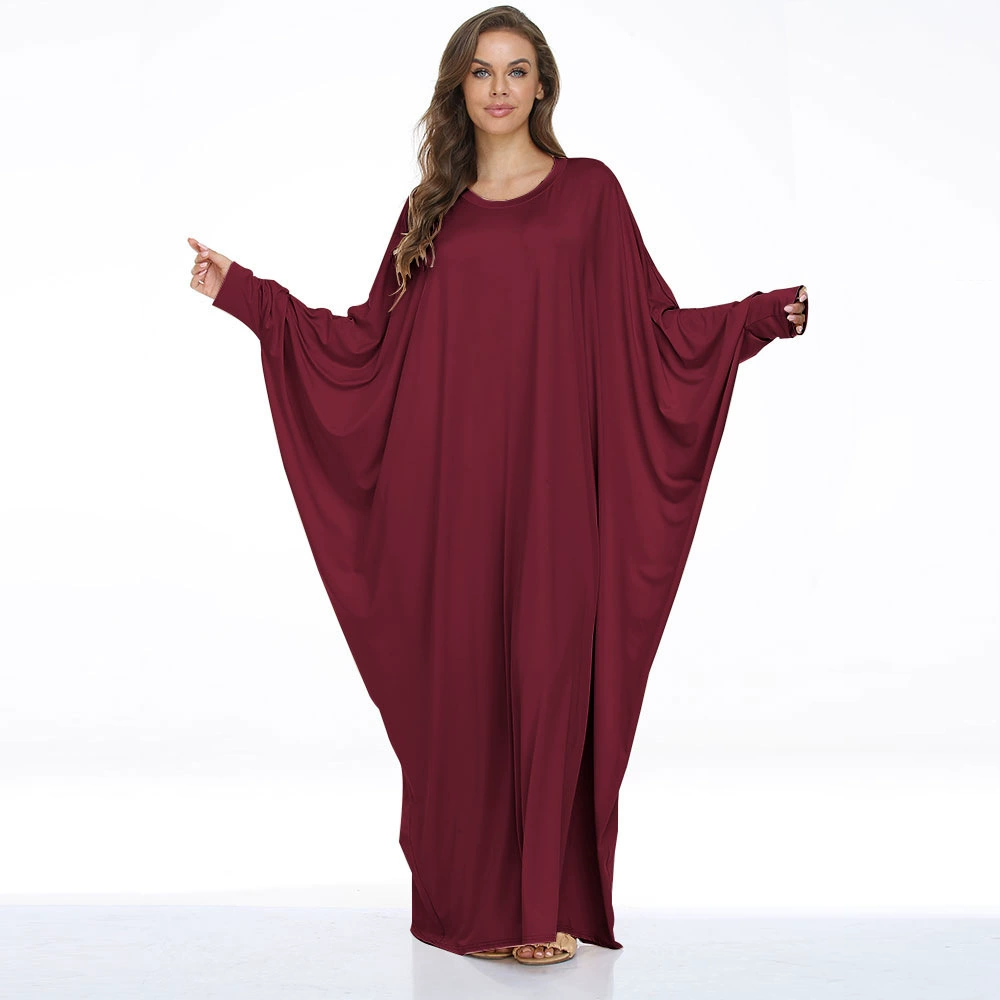 Платье кафтan plus size, единый размер свободного кроя с шарфом, в нескольких цветах