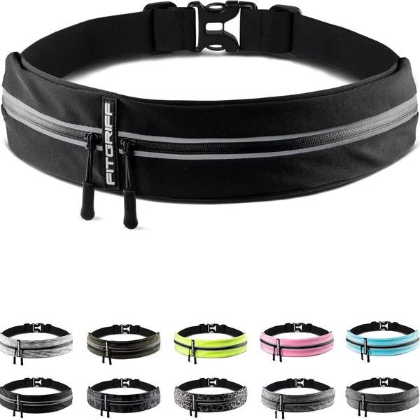 Reflective Sports Waist Bag for Men and Women, Outdoor Hiking Waist Bag, Fitness Phone Anti-Theft High-Elastic Waist Belt