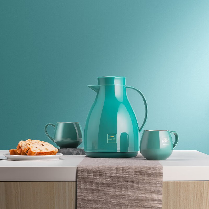 Corning Tableware World Kitchen Corning Lusinmeijia Cup and Pot Three-Piece Set Wk-Lxmj3/Kz/Gr