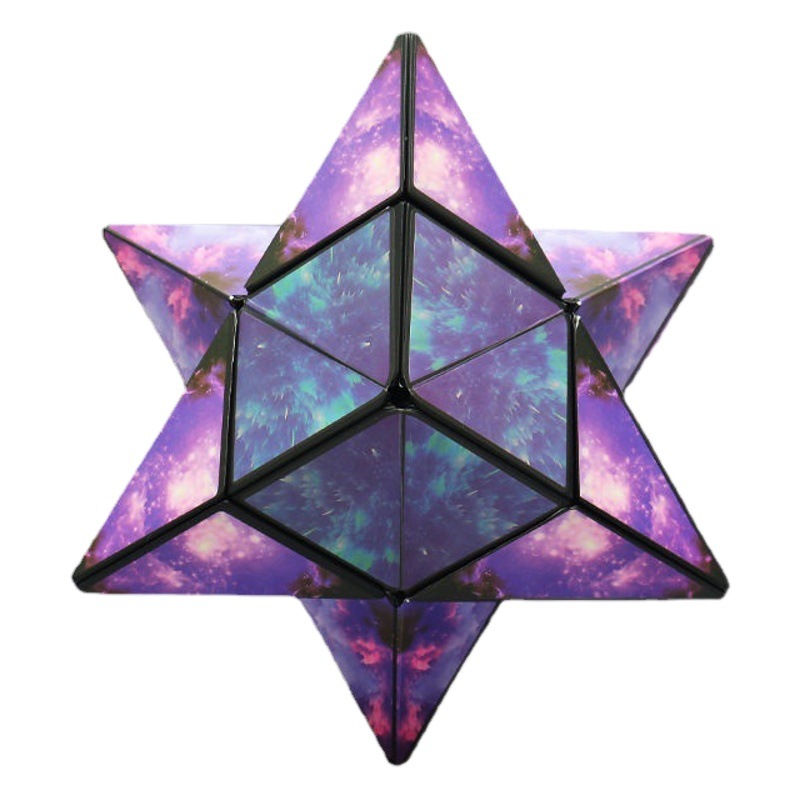 Celebridad en línea 3D 3D cubo magnético cambiable nueva lógica de pensamiento tridimensional geométrica tecnología negra juguetes educativos para niños