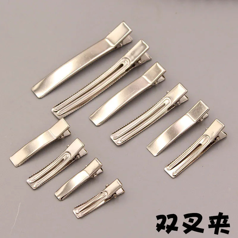 Electroplated Metal Hair Clips, Square Clips, Duckbill Clips, Upturned Clips, 5-6cm Double-Prong Hair Clips, Hair Accessories, Jewelry Accessories