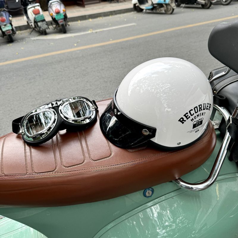 Retro Motorcycle Electric Vehicle Helmet 3C Certified
