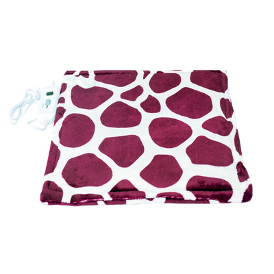 电热毯小型单人加热毯盖毯办公室坐垫鹿纹加热垫家用调温暖身毯