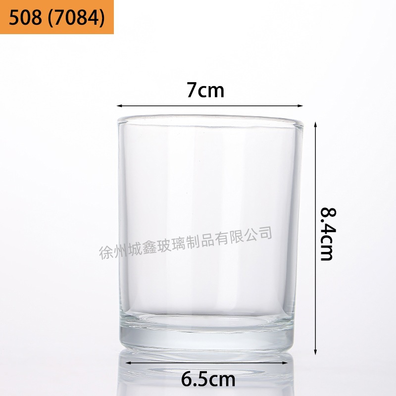 Vasos de vidrio transparentes para velas aromáticas al por mayor, portavelas de vidrio, adornos perfumados, vasos vacíos, recipientes para velas DIY, estilo nórdico