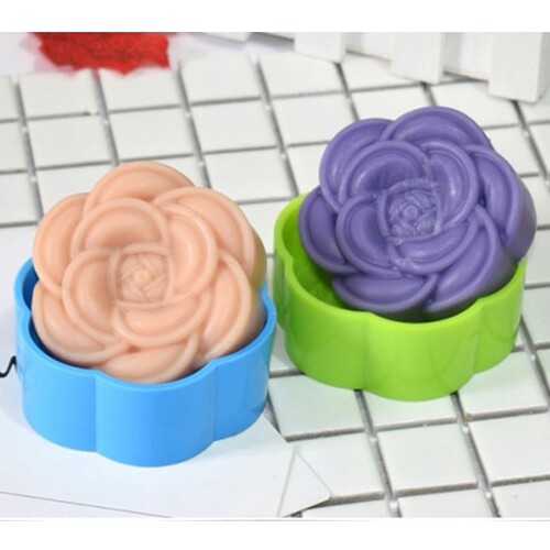 Thickened diy handmade soap silicone mold, flower mold, round flower mold, candle mold, soap output is about 80 grams
