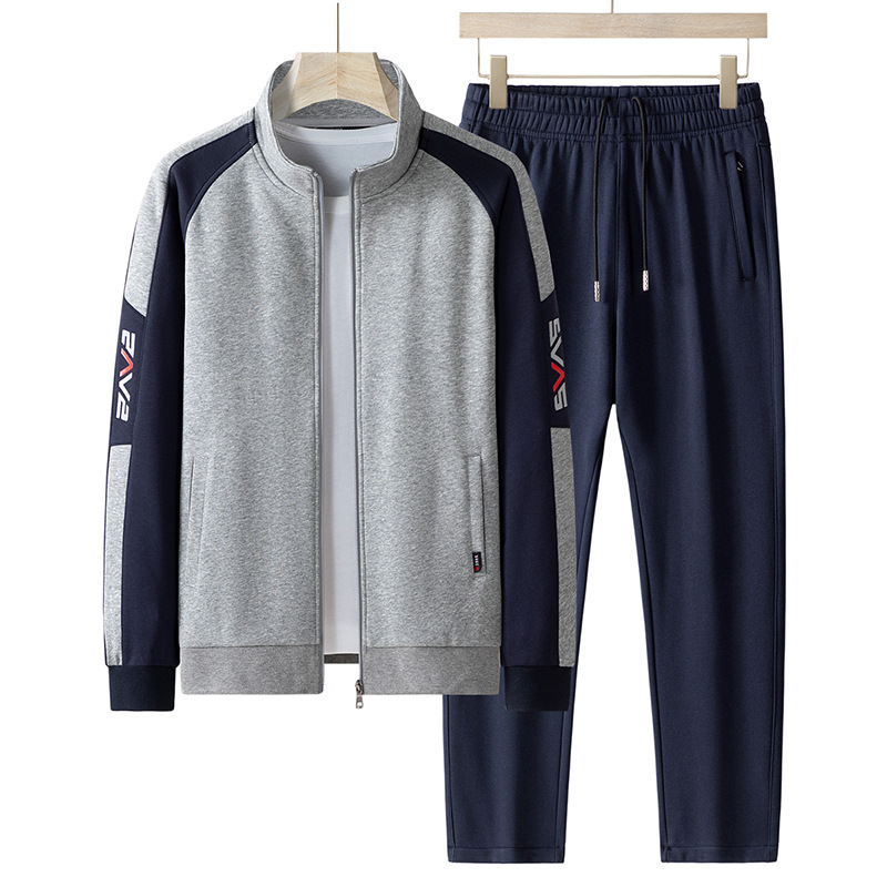 Vêtements pour hommes printemps et automne nouveaux costumes de loisirs pour hommes amples grande taille vêtements de sport deux pièces costume_voghion.com