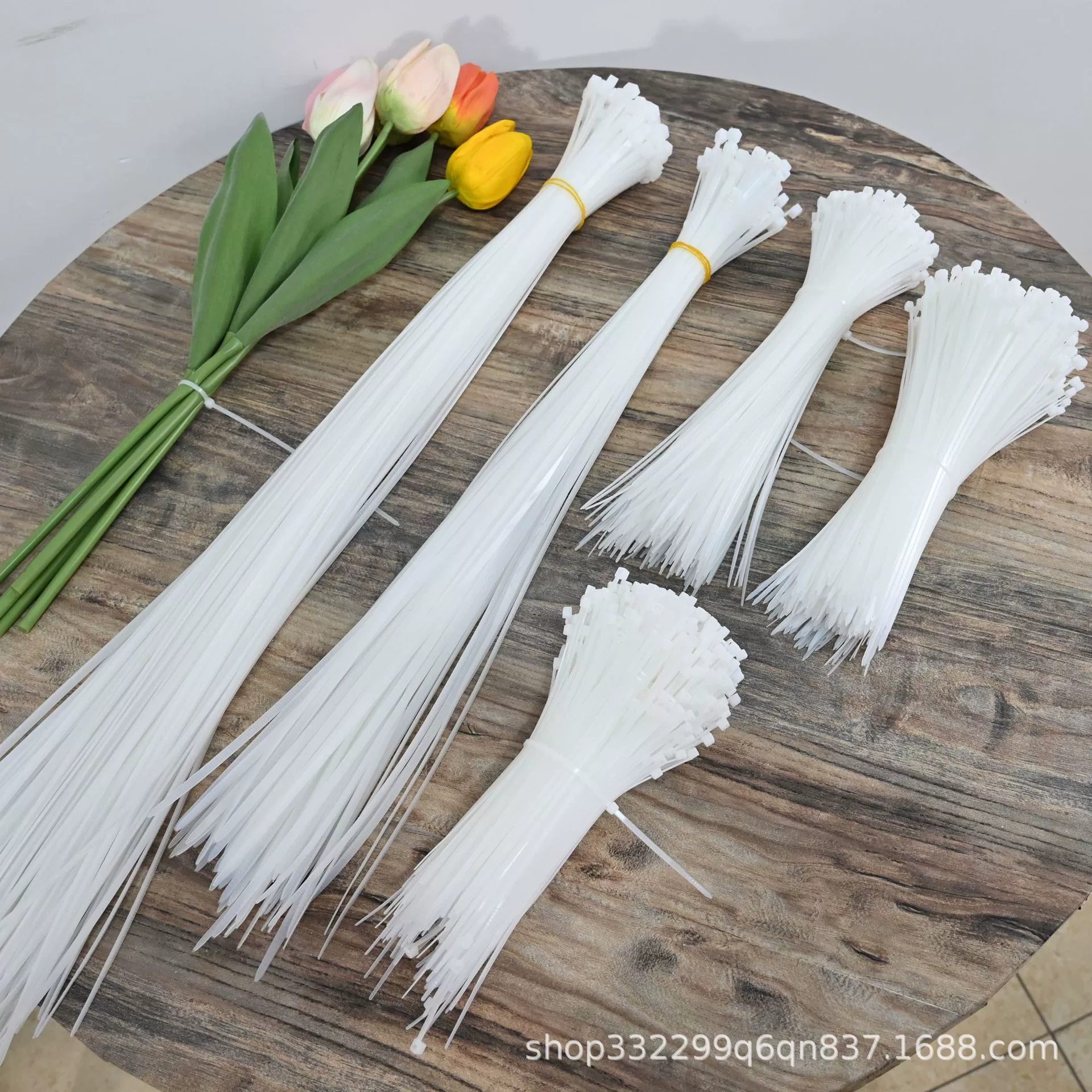 Цветочный упаковочный материал цветочный магазин Круглый Букет формируя ремень сильная фиксированная Пряжка самоблокирующаяся нейлоновая кабельная стяжка