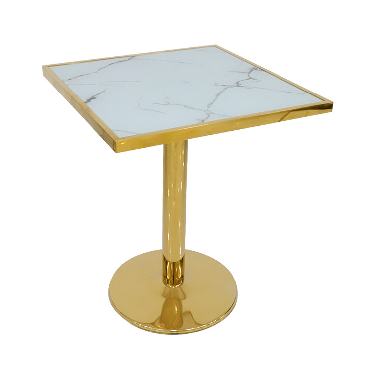 Mesa de esquina, mesa de té de lujo ligera, sala de estar de alto nivel, decoración de tabla de roca, mesa de café simple, mesa de té de vidrio doméstica image 5