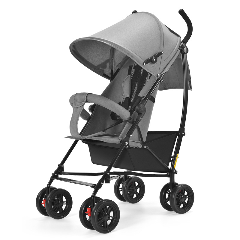 Carrito de bebé personalizado para niños grandes puede ser medio reclinado, ligero y portátil plegable, sombrilla solar, neumáticos ampliados, pasamanos desmontables