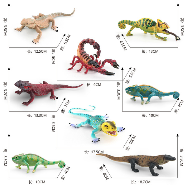 Simulated children's insect animal model chameleon scorpion lizard…