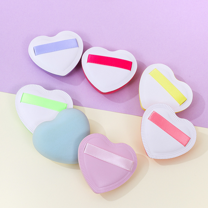 Customized triángulo polvo marshmallow fija esponja q bala suave no comer polvo herramienta de maquillaje impresión logo