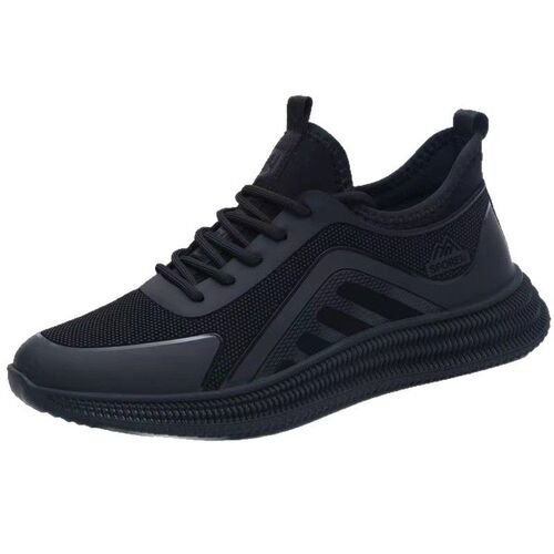 Cross-border men's leather PU lace-up sports casual fashionable running shoes for men with wide sizes