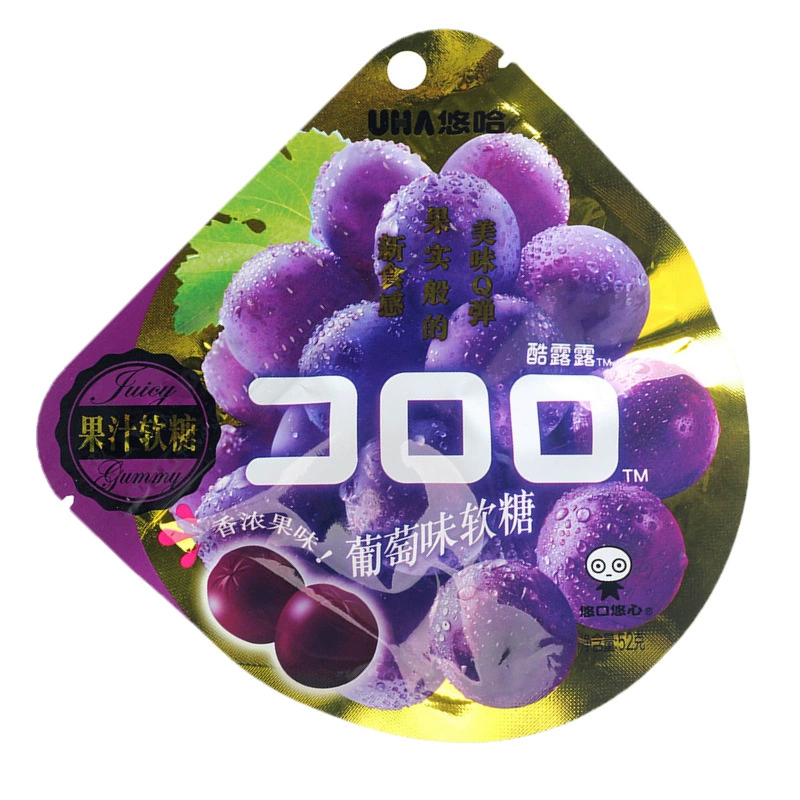 Фруктовые конфеты Youhakulu QQ Gummy (Youhakulu) 52 г — ассорти вкусов: виноград, белый персик, кола