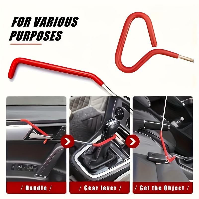 공장 스트레이트 헤어 스테인레스 스틸 폴 4 연결 장거리 후크 세트 자동차 도어 수리 도구