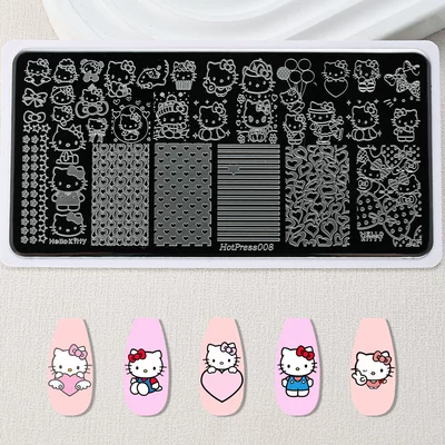 Cat Nail Art Transfer Steel Plate — Dırnaq bəzəkləri - tl-hotpress008-one-piece-12565cm