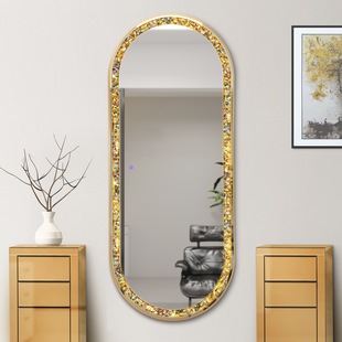 2025 New Hair Salon Mirror Barber Shop Mirror Hair Salon Mirror Table Single-Sided Wall-Mounted Floor Mirror