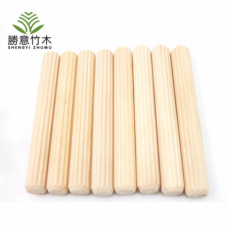 桉木木榫木钉M6 M8 M10 M12木梢家具链接件 直纹斜纹木梢三合一