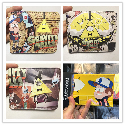 欧美卡通动漫 怪诞小镇Gravity Falls 外贸短款学生男女钱包皮夹