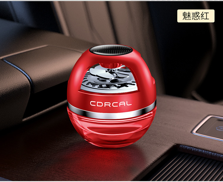 Car aromatherapy car perfume ornaments solar rotating car accessories center console high-end lasting light fragrance for men and women