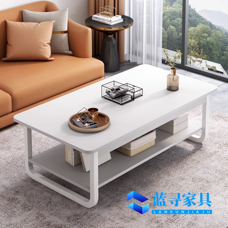 Coffee Table for Living Room, Small Apartment Side Table, Rental House Modern Simple Small Table, Coffee Table with Drawer, Square Table
