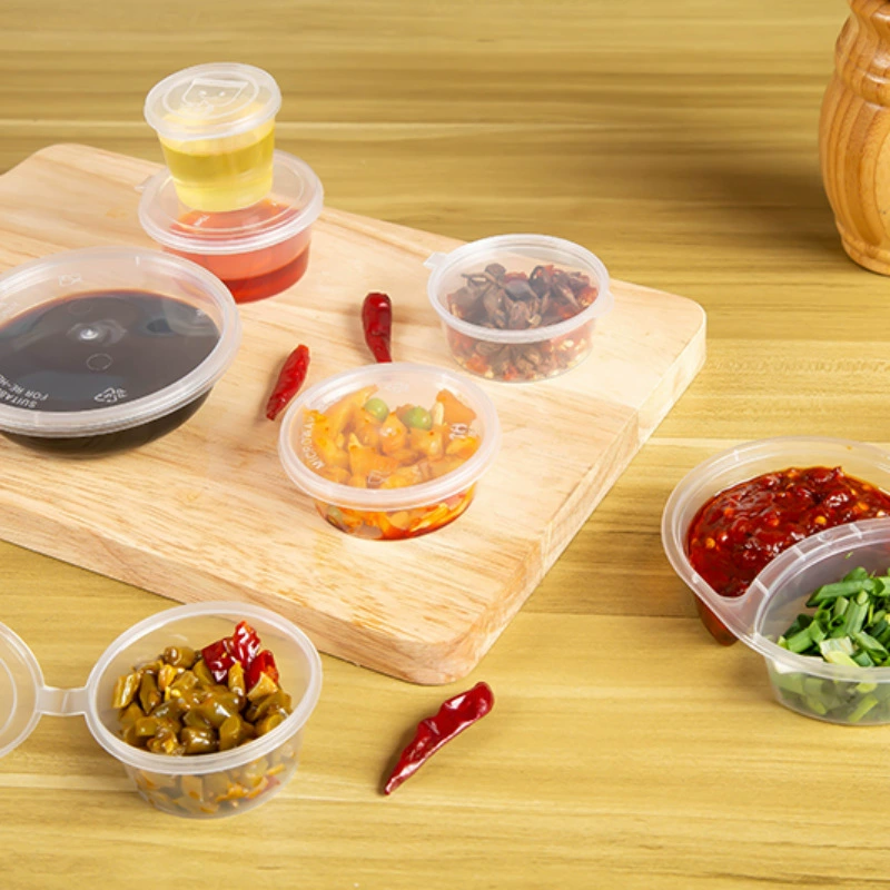 Одноразовая коробка для соуса без крышки коробки для соуса Коммерческие приправы с соком