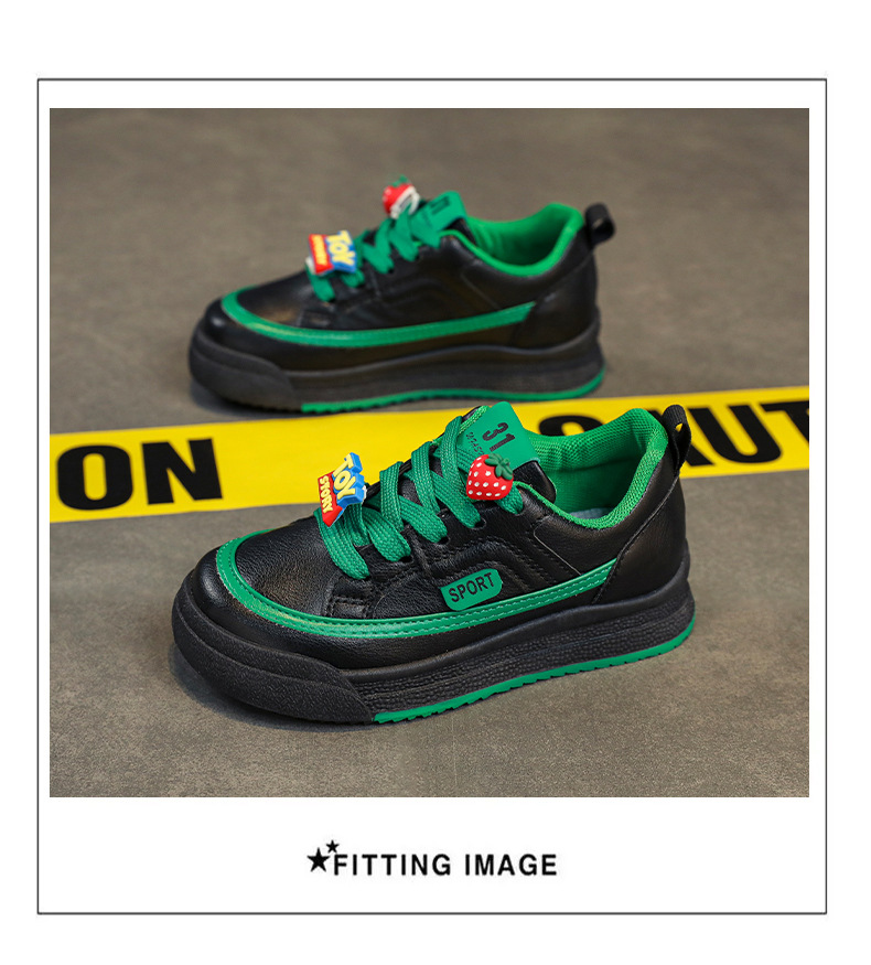 Girls' shoes, sports shoes, 2023 Spring and Autumn New Children's Casual Shoes, mid to large children's spring leather_voghion.com