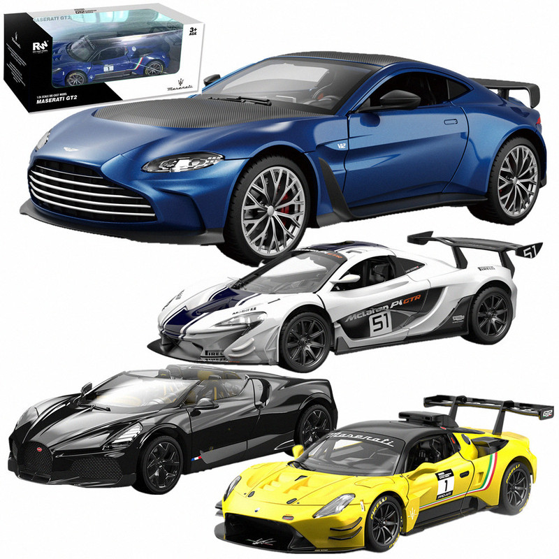 Officially Licensed 1:24 Scale Aston Martin Bugatti-Mistral Maserati Sliding Alloy Car