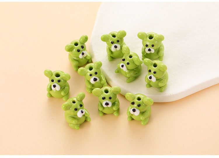 10 PCS/Package Arylic Bear Beads display picture 3