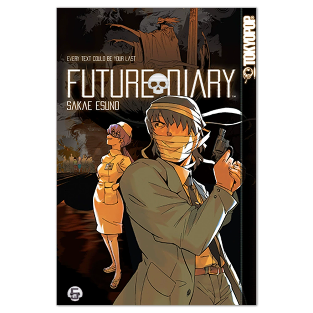 Плакат-наклейка Mirai Nikki (Future Diary) — аниме-мурал, разные размеры (10×15–50×70 см)