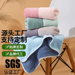 玉颜毛巾加大加厚洗脸巾女吸水速干珊瑚绒浴巾不掉毛面巾批发洁面