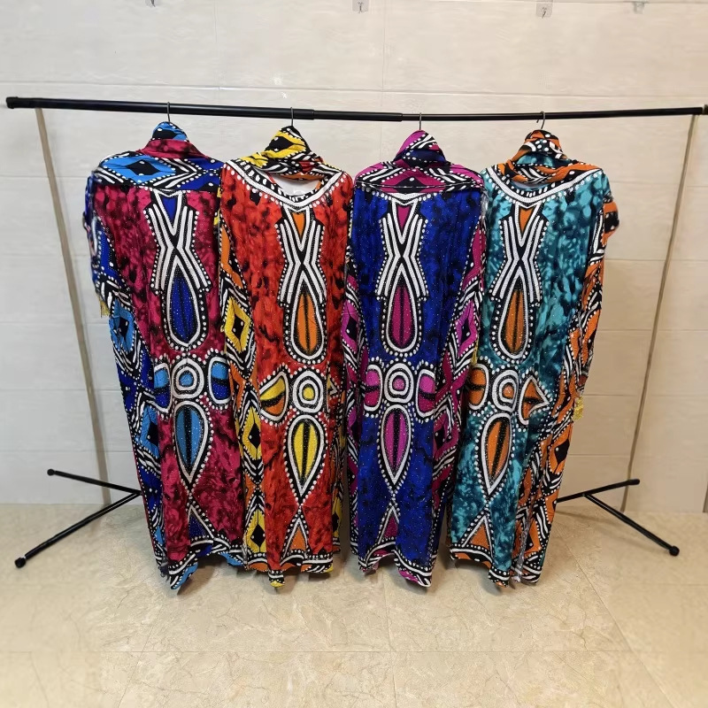 Ah8866 # New Style Long Dress with Double-Sided Print, Tassels, Large Headscarf, Off-The-Shoulder Neckline, Plus-Size Women's Robe Wholesale. Ah8866 # New Style Long Dress with Double-Sided Print, Tassels, Large Headscarf, Off-The-Shoulder Neckline, Plus-Size Women's Robe Wholesale.