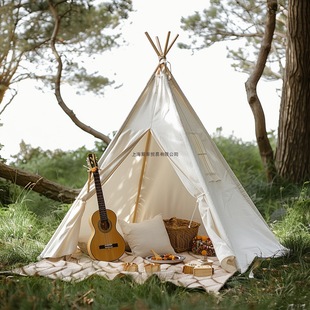 Outdoor Camping Single-Person Tent Foldable Portable Picnic Camping Triangular Small House Indoor Outdoor Photo Decoration