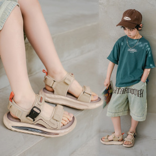 Boys Sandals 2025 New Children's Sports Beach Shoes Large Children's Open Toe Soft Sole Boys Summer Light Shoes