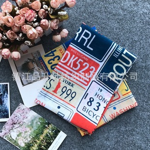 Cross-border export for color letter printing strip towel fashion color contrast decorative rectangular tablecloth