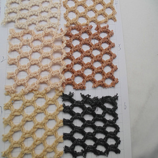 Hole-Shaped Breathable Woven Mesh Transparent Hexagonal Round Hole Mesh Woven Rope Line Leather Large Hole
