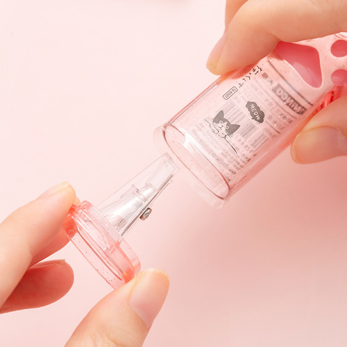 TWINGO Cute and Creative Pencil Sharpener, High-Looking Cat Pencil Sharpener, Pink Girly Heart Cat Claw Pencil Sharpener