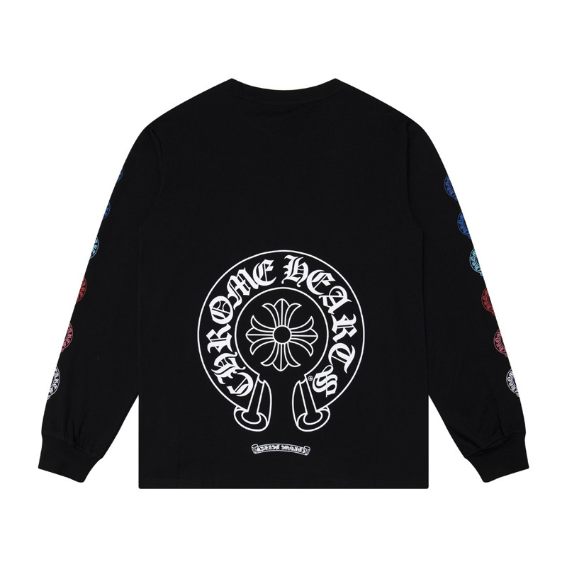 クロスボーダーのトレンディなブランド Chrome Heart 長袖 T シャツ ピュアコットン メンズ レディース ルーズスポット卸売|undefined