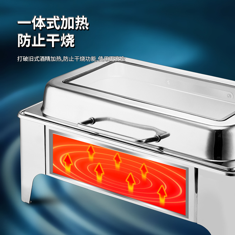 ステンレスのセルフサービスの食事炉の電気加熱の保温炉の大容量の朝食炉の新型の知能の電気の油圧の布菲の炉|undefined