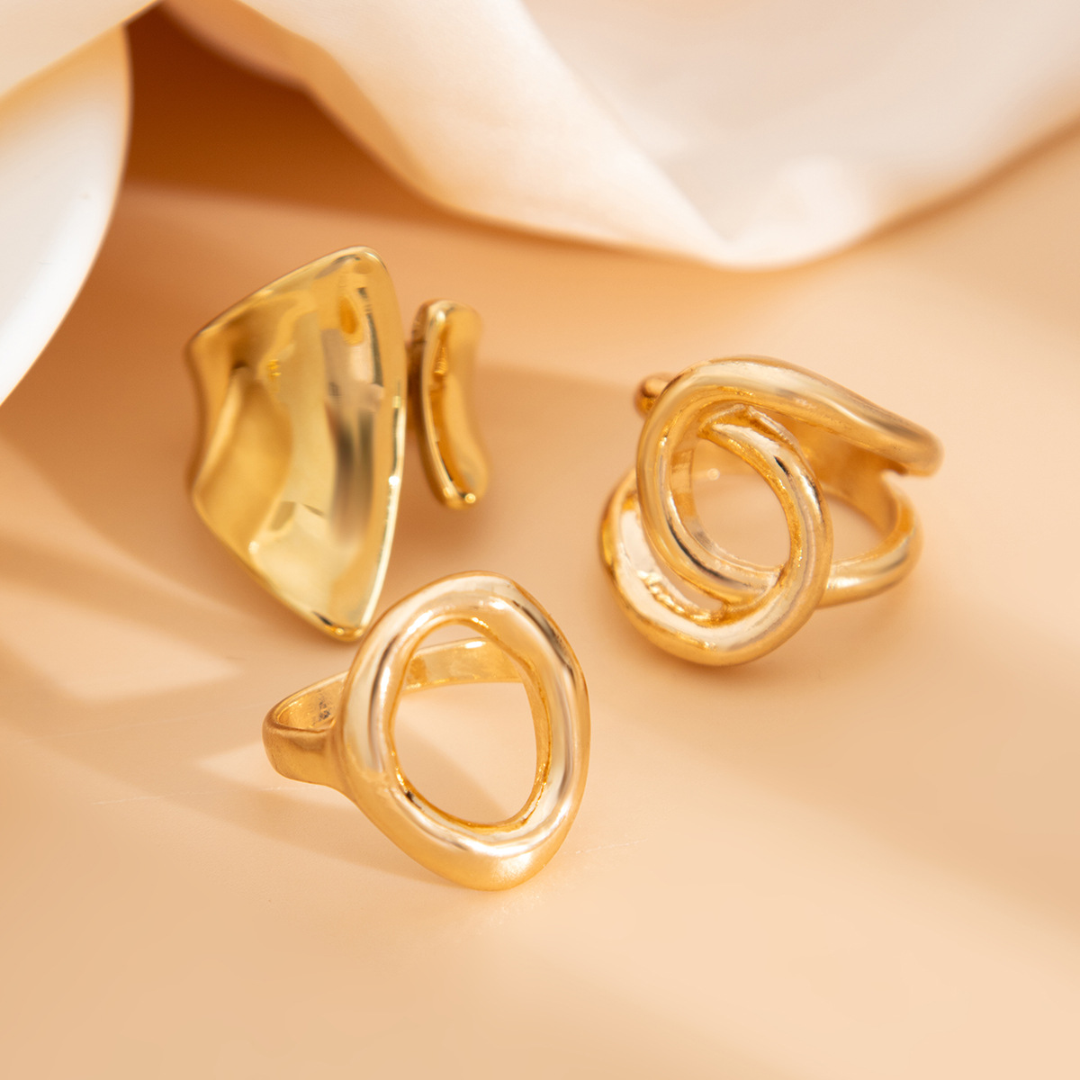 27g Weight Rings Classification 1 Set Quantity Holiday, Banquet, Selfie Occasion Alloy Material Printing Pattern Women's Gender Plating Design Punk Style Punk Printing Alloy Plating Women's Rings 2