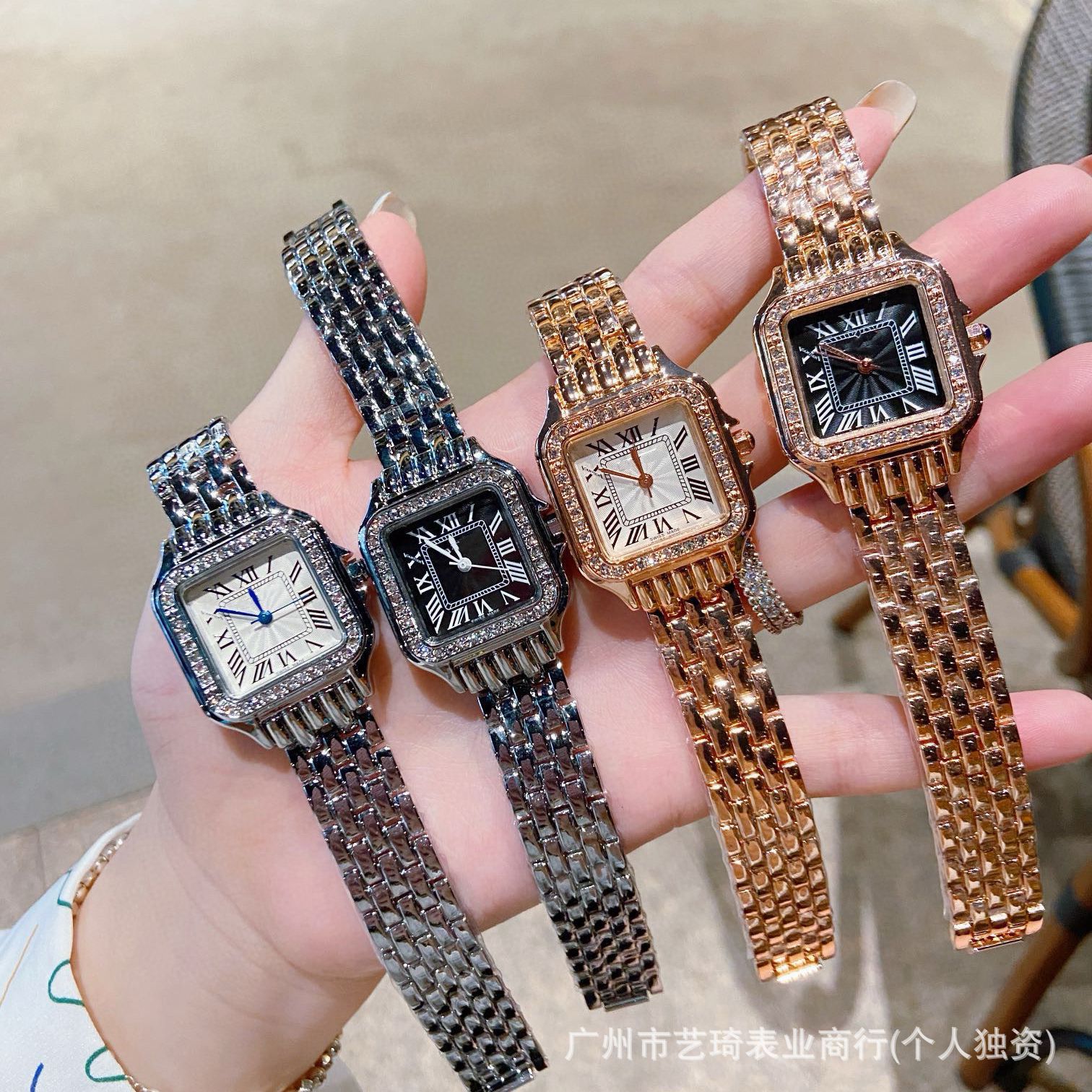 Micro-business card issuer fashion square watch ladies dial diamond quartz women's watch wholesale foreign trade