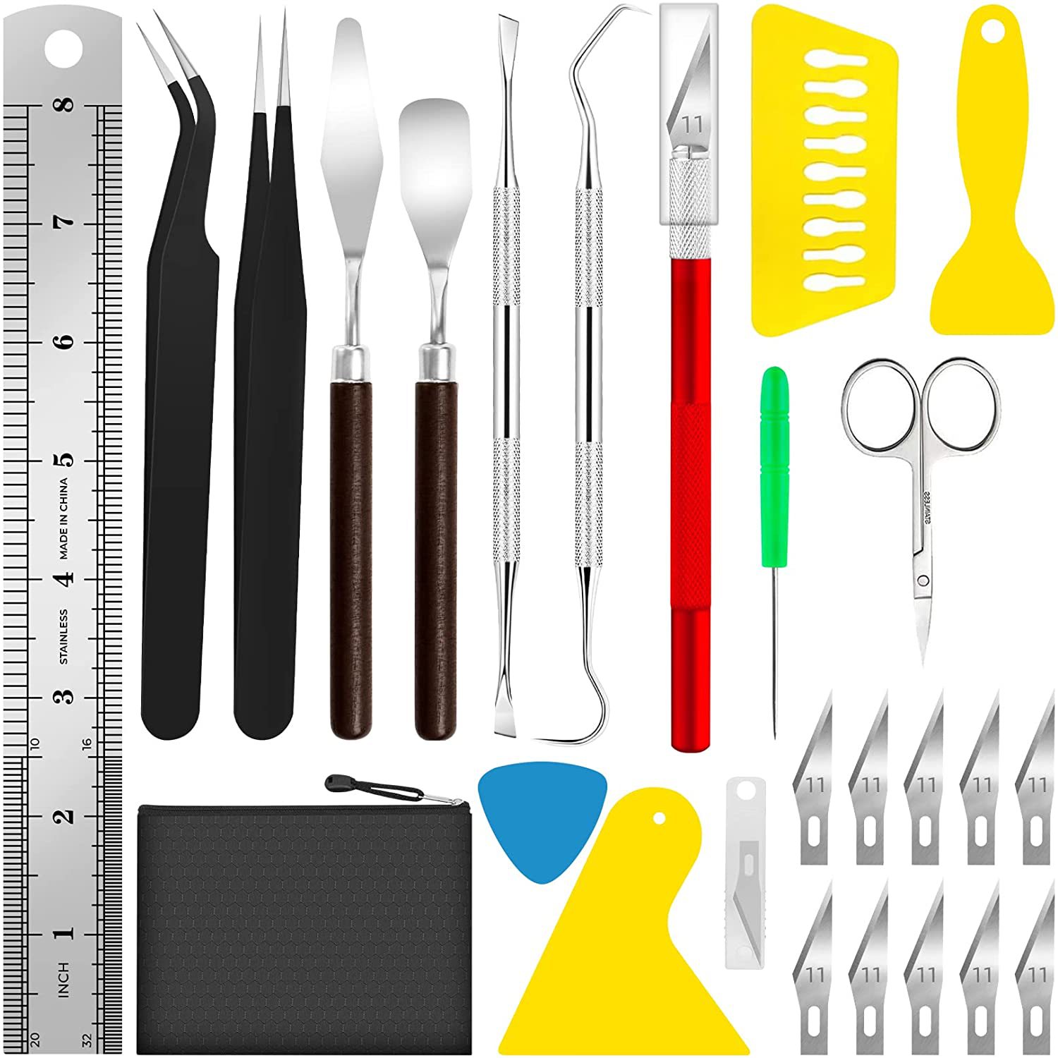 25件乙烯基除草工具套装剪贴簿手工烫画工具组套件