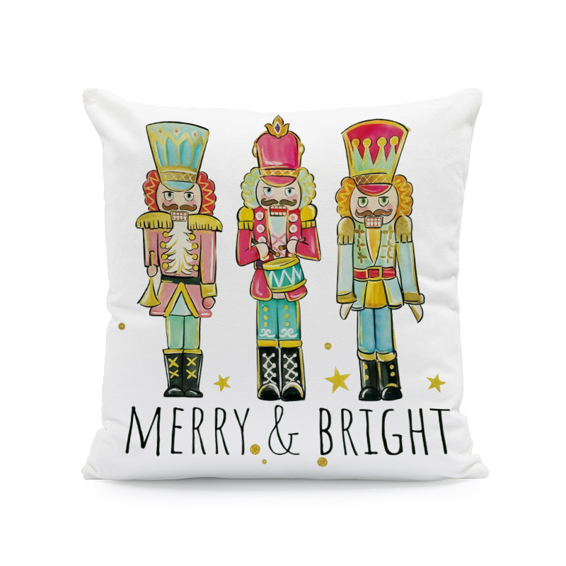 Venta caliente transfronteriza elementos de Navidad funda de almohada ambiente para el hogar sofá de decoración jardín patio festivo funda de cojín image 35