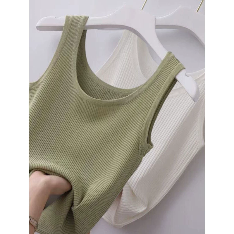 Летний слинг из ледяной шелковой нити, тонкий универсальный жилет без рукавов, внутренняя одежда в Корейском стиле, однотонный топ для похудения, нижняя рубашка