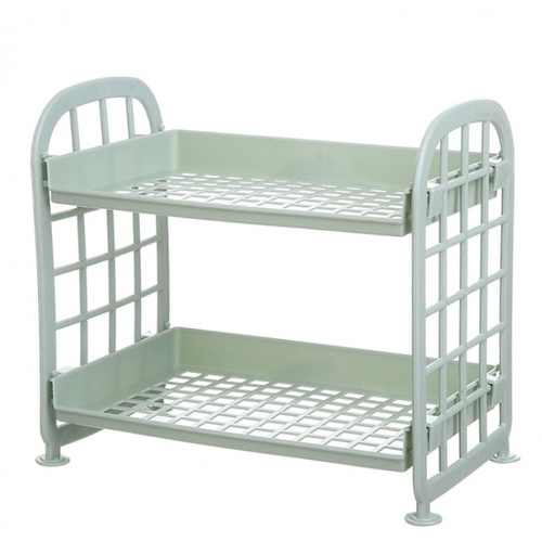 Bathroom double-layer storage rack bathroom cosmetic storage rack desktop plastic storage rack kitchen countertop organizing rack
