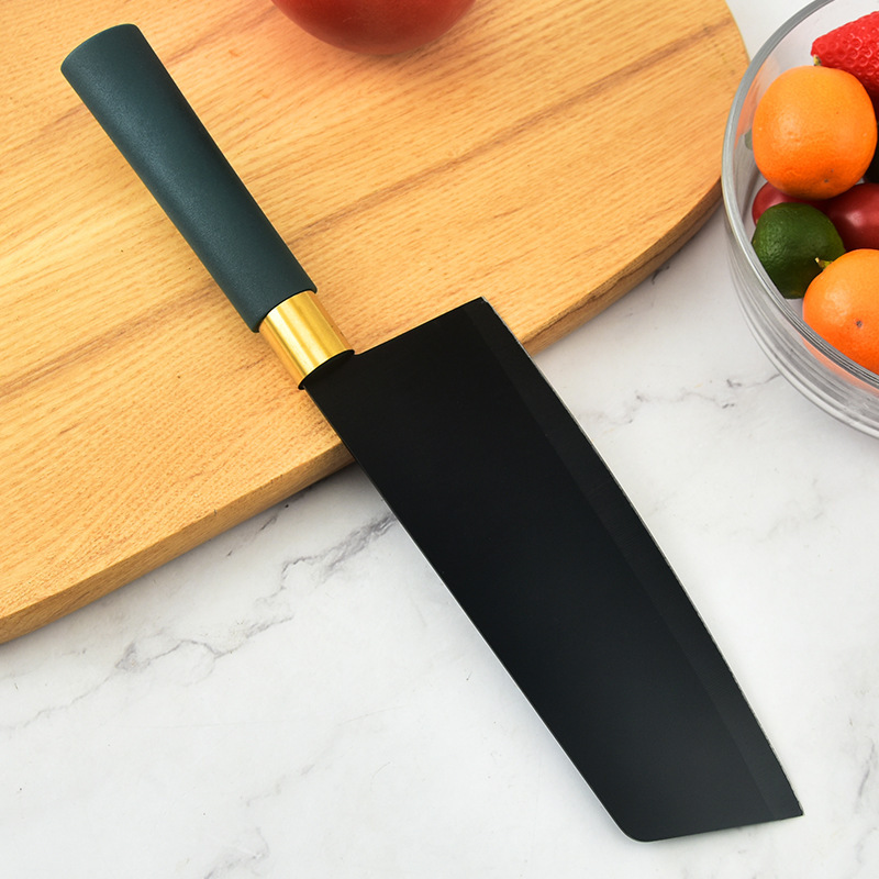 Punto de fábrica Cuchillos de cocina de acero inoxidable Juego de cuchillos en caja de color de cuatro piezas al por mayor Regalos de celebridades de Internet verde
