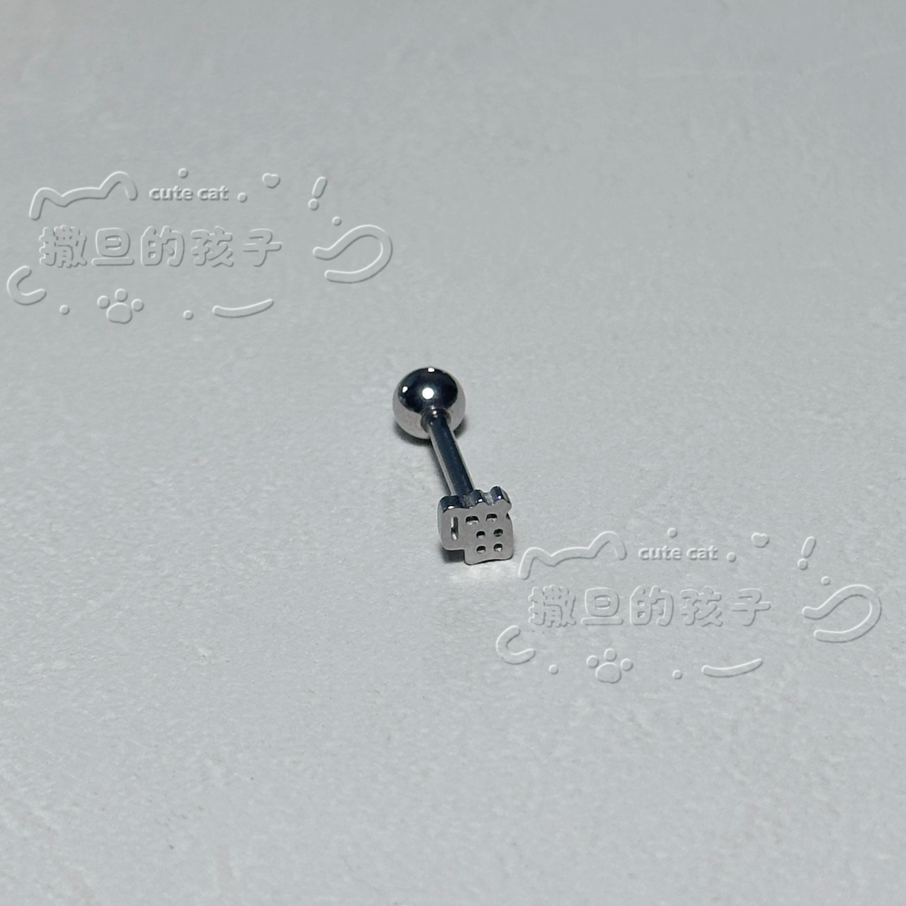 Satan's Child Meow Tongue Piercing Drinkable Tongue Ring Stainless Steel Sexy Cute Tongue Jewelry detail image 5