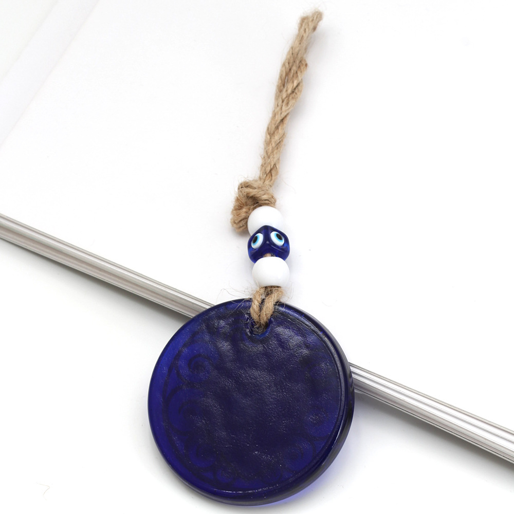 138g Weight Bag Pendant, Keychain Classification 1 Piece Quantity Holiday, Daily Occasion Glass Material Devil's Eye Pattern Unisex Gender Retro, Classic Style Style Retro Classic Style Devil's Eye Glass Unisex Bag Pendant Keychain 10