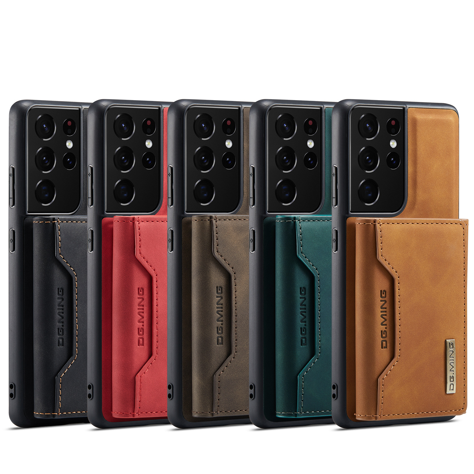 M2 Samsung S21 Ultra multifunkciós kártyatartó pénztárca S21 Ultra erős mágneses tapadókorongos bőr telefontok_voghion.com