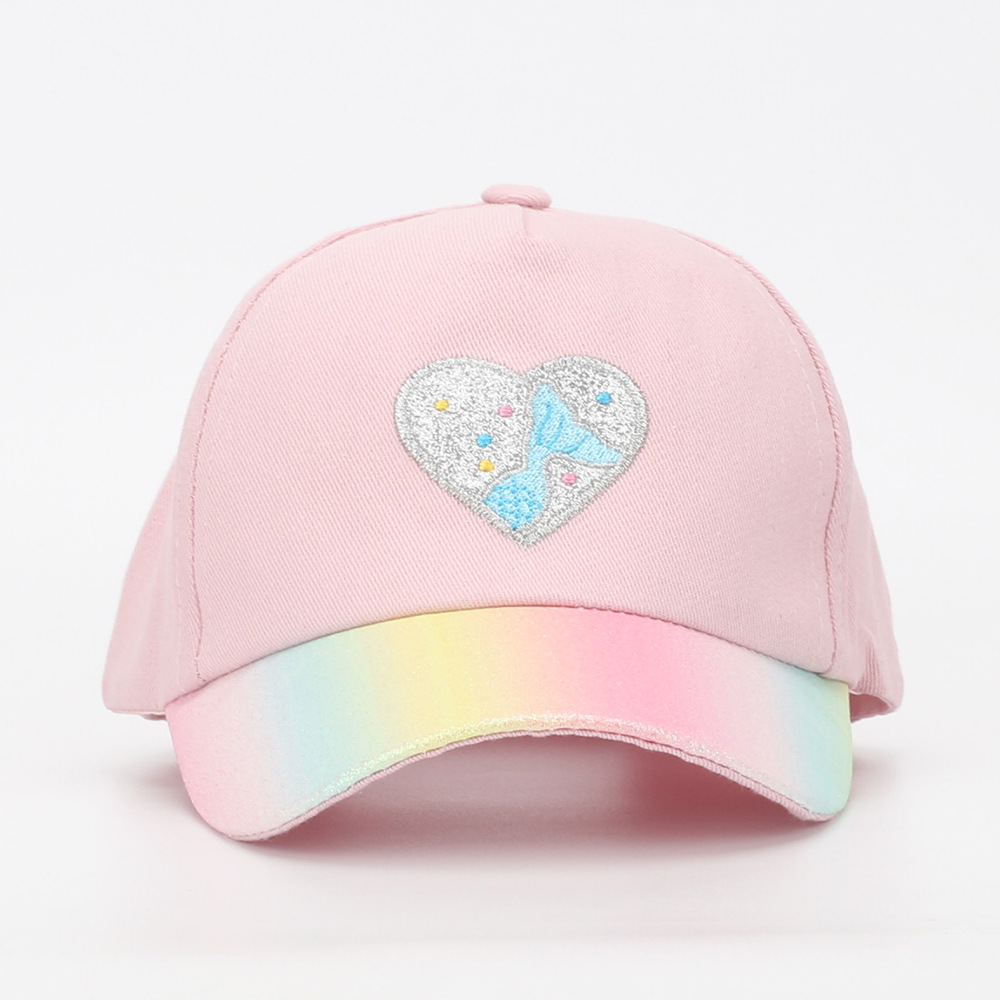 332g Weight Hat Classification Polyester Fabric Type Baseball Cap Hats Type 1 Piece Quantity Daily, Street Occasion Heart Shape Pattern All Seasons Season Children Unisex Gender Embroidery Design Simple Style, Classic Style Style Children Unisex Simple Style Classic Style Heart Shape Embroidery Baseball Cap 1